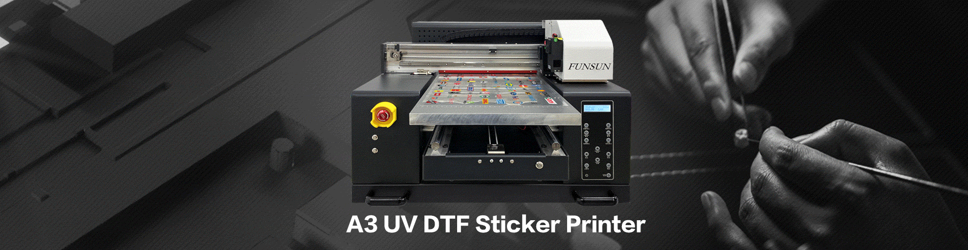 Ovsuqu A3 UV DTF Printer UV Sticker Printer PET Film Transfer Printing  Machine Golden Foil Film Sticker for Glass, Wood, Leather (ONLY UV DTF  Machine)