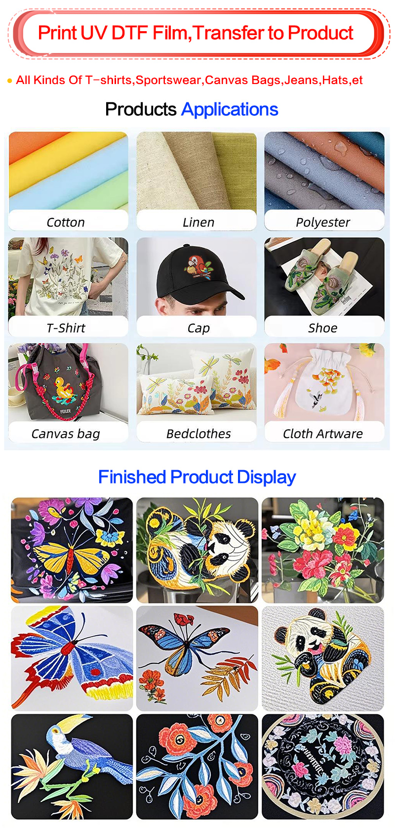 3D Embroidery UV Printer