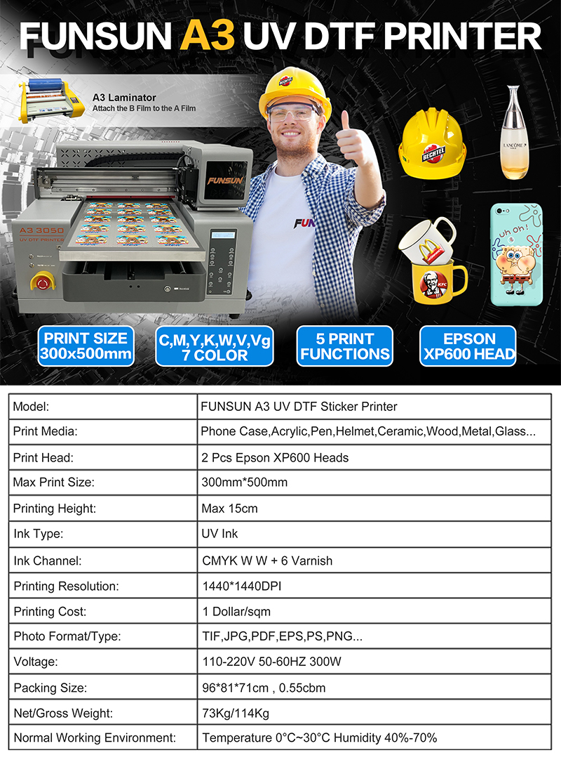 Funsun A3 UV DTF Sticker Printer