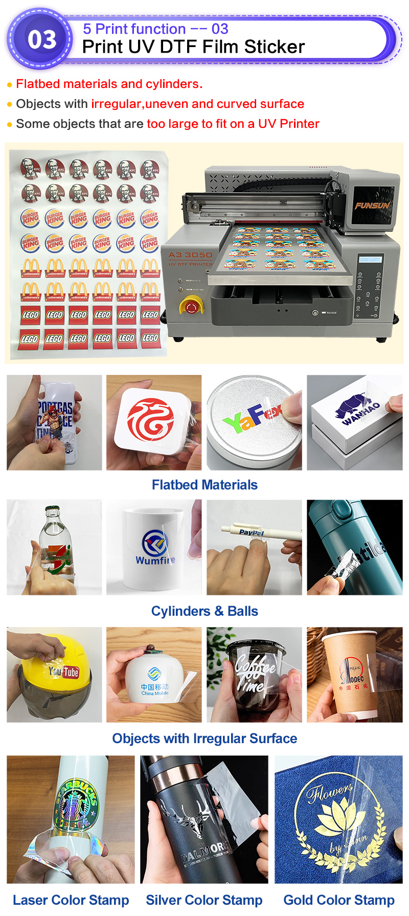 Funsun A3 UV DTF Sticker Printer