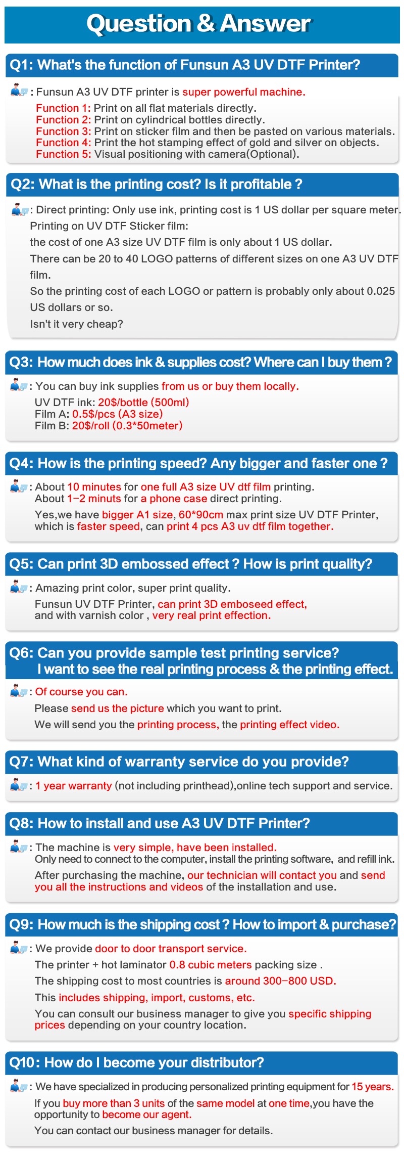 Funsun A3 UV DTF Sticker Printer