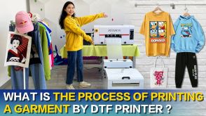 What is the process of printing a garment by DTF Printer?