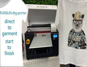 How to Print White（Light）T-shirt by Funsun DTG Printer