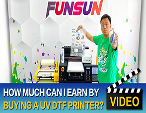How much can I earn by buying a uv sticker logo printer machine？